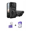 MARSİLYAN™- iPhone 17 Kılıf Ahenk Klasik - Siyah Bilvis 5in1 3D Magic Cam Ekran Koruyucu + Bilvis Titan Kamera Lens - AKMI