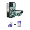 MARSİLYAN™- iPhone 17 Kılıf Ahenk Klasik - Siyah Bilvis 5in1 3D Magic Cam Ekran Koruyucu + Bilvis Titan Kamera Lens - AKYL