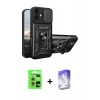 MARSİLYAN™- iPhone 17 Kılıf Ahenk Klasik - Siyah Bilvis 5in1 3D Magic Cam Ekran Koruyucu + Raze Metal Kamera Lens - GS
