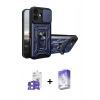 MARSİLYAN™- iPhone 17 Kılıf Ahenk Klasik - Siyah Bilvis 5in1 3D Magic Cam Ekran Koruyucu + Bilvis Titan Kamera Lens - LA
