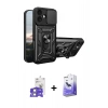 MARSİLYAN™- iPhone 17 Kılıf Ahenk Klasik - Siyah Bilvis 5in1 5D Magic Hayalet Cam Ekran Koruyucu + Bilvis Titan Kamera Lens - GS