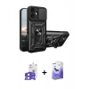 MARSİLYAN™- iPhone 17 Kılıf Ahenk Klasik - Siyah Bilvis 5in1 5D Magic Hayalet Cam Ekran Koruyucu + Bilvis Titan Kamera Lens - AKMI