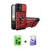 MARSİLYAN™- iPhone 17 Kılıf Ahenk Klasik - Siyah Bilvis 5in1 5D Magic Hayalet Cam Ekran Koruyucu + Raze Metal Kamera Lens - GI