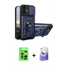 MARSİLYAN™- iPhone 17 Kılıf Ahenk Klasik - Siyah Bilvis 5in1 5D Magic Hayalet Cam Ekran Koruyucu + Raze Metal Kamera Lens - GI