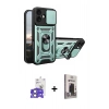 MARSİLYAN™- iPhone 17 Kılıf Ahenk Klasik - Siyah Bilvis Hayalet Cam Ekran Koruyucu + Bilvis Titan Kamera Lens - AKYL