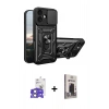 MARSİLYAN™- iPhone 17 Kılıf Ahenk Klasik - Siyah Bilvis Hayalet Cam Ekran Koruyucu + Bilvis Titan Kamera Lens - AKYL