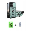 MARSİLYAN™- iPhone 17 Kılıf Ahenk Klasik - Siyah Joko Magic 5D Cam + Raze Metal Kamera Lens - GI