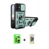 MARSİLYAN™- iPhone 17 Kılıf Ahenk Klasik - Siyah Joko Magic 5D Hayalet Cam + Raze Metal Kamera Lens - AKMR