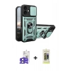 MARSİLYAN™- iPhone 17 Kılıf Ahenk Klasik - Siyah Joko Magic 5D Hayalet Cam + Bilvis Titan Kamera Lens - SH