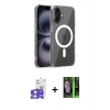 MARSİLYAN™- iPhone 17 Kılıf Ahenk Minimal Serisi - Siyah 360 Mat Full Body Arka Koruyucu + Bilvis Titan Kamera Lens - GS