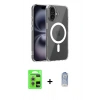 MARSİLYAN™- iPhone 17 Kılıf Ahenk Minimal Serisi - Siyah Joko Magic 5D Cam + Raze Metal Kamera Lens - GS