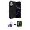 MARSİLYAN™- iPhone 17 Kılıf Ahenk Serisi - Şeffaf 360 Full Body Arka Koruyucu + Bilvis Titan Kamera Lens - GS