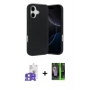 MARSİLYAN™- iPhone 17 Kılıf Ahenk Serisi - Şeffaf 360 Full Body Arka Koruyucu + Bilvis Titan Kamera Lens - LA