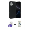 MARSİLYAN™- iPhone 17 Kılıf Ahenk Serisi - Şeffaf Pasifik Cam Ekran Koruyucu + Bilvis Titan Kamera Lens - AKMI