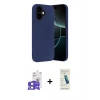 MARSİLYAN™- iPhone 17 Kılıf Ahenk Serisi - Şeffaf Pasifik Cam Ekran Koruyucu + Bilvis Titan Kamera Lens - AKMI