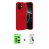 MARSİLYAN™- iPhone 17 Kılıf Ahenk Serisi - Şeffaf Pasifik Cam Ekran Koruyucu + Raze Metal Kamera Lens - AKMR