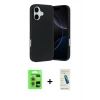 MARSİLYAN™- iPhone 17 Kılıf Ahenk Serisi - Şeffaf Pasifik Cam Ekran Koruyucu + Raze Metal Kamera Lens - AKMR