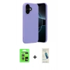 MARSİLYAN™- iPhone 17 Kılıf Ahenk Serisi - Şeffaf Pasifik Cam Ekran Koruyucu + Raze Metal Kamera Lens - AKMR