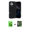 MARSİLYAN™- iPhone 17 Kılıf Ahenk Serisi - Siyah 360 Mat Full Body Arka Koruyucu + Raze Metal Kamera Lens - GI