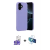 MARSİLYAN™- iPhone 17 Kılıf Ahenk Serisi - Siyah 3D Antistatik Cam Ekran Koruyucu + Bilvis Titan Kamera Lens - SH