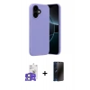 MARSİLYAN™- iPhone 17 Kılıf Ahenk Serisi - Siyah 3D Antistatik Hayalet Cam Ekran Koruyucu + Bilvis Titan Kamera Lens - AKYL