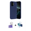 MARSİLYAN™- iPhone 17 Kılıf Ahenk Serisi - Siyah 3D Antistatik Seramik Nano Ekran Koruyucu + Bilvis Titan Kamera Lens - LA