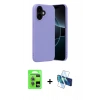 MARSİLYAN™- iPhone 17 Kılıf Ahenk Serisi - Siyah 3D Antistatik Seramik Nano Ekran Koruyucu + Raze Metal Kamera Lens - AKMI