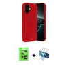 MARSİLYAN™- iPhone 17 Kılıf Ahenk Serisi - Siyah 3D Antistatik Seramik Nano Ekran Koruyucu + Raze Metal Kamera Lens - AKMR