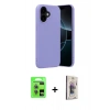 MARSİLYAN™- iPhone 17 Kılıf Ahenk Serisi - Siyah Bilvis 3D Cam Ekran Koruyucu + Raze Metal Kamera Lens - AKMI