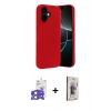 MARSİLYAN™- iPhone 17 Kılıf Ahenk Serisi - Siyah Bilvis 3D Cam Ekran Koruyucu + Bilvis Titan Kamera Lens - AKYL