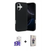 MARSİLYAN™- iPhone 17 Kılıf Ahenk Serisi - Siyah Bilvis 3D Cam Ekran Koruyucu + Bilvis Titan Kamera Lens - SH