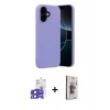 MARSİLYAN™- iPhone 17 Kılıf Ahenk Serisi - Siyah Bilvis 3D Cam Ekran Koruyucu + Bilvis Titan Kamera Lens - SH