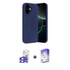 MARSİLYAN™- iPhone 17 Kılıf Ahenk Serisi - Siyah Bilvis 5in1 3D Magic Cam Ekran Koruyucu + Lila Bilvis Titan Kamera Lens
