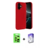 MARSİLYAN™- iPhone 17 Kılıf Ahenk Serisi - Siyah Bilvis 5in1 3D Magic Cam Ekran Koruyucu + Raze Metal Kamera Lens - AKYL
