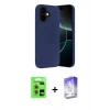 MARSİLYAN™- iPhone 17 Kılıf Ahenk Serisi - Siyah Bilvis 5in1 3D Magic Cam Ekran Koruyucu + Raze Metal Kamera Lens - AKYL