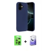MARSİLYAN™- iPhone 17 Kılıf Ahenk Serisi - Siyah Bilvis 5in1 5D Magic Hayalet Cam Ekran Koruyucu + Raze Metal Kamera Lens - AKMI