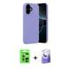 MARSİLYAN™- iPhone 17 Kılıf Ahenk Serisi - Siyah Bilvis 5in1 5D Magic Hayalet Cam Ekran Koruyucu + Raze Metal Kamera Lens - AKYL