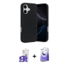 MARSİLYAN™- iPhone 17 Kılıf Ahenk Serisi - Siyah Bilvis 5in1 5D Magic Hayalet Cam Ekran Koruyucu + Bilvis Titan Kamera Lens - AKMI