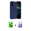 MARSİLYAN™- iPhone 17 Kılıf Ahenk Serisi - Siyah Bilvis 5in1 5D Magic Hayalet Cam Ekran Koruyucu + Raze Metal Kamera Lens - GI