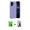 MARSİLYAN™- iPhone 17 Kılıf Ahenk Serisi - Siyah Bilvis Hayalet Cam Ekran Koruyucu + Raze Metal Kamera Lens - AKMR