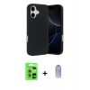 MARSİLYAN™- iPhone 17 Kılıf Ahenk Serisi - Siyah Joko Magic 5D Cam + Raze Metal Kamera Lens - AKYL