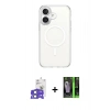 MARSİLYAN™- iPhone 17 Kılıf Ahenk Yansıma Prime - Şeffaf 360 Full Body Arka Koruyucu + Bilvis Titan Kamera Lens - AKMI