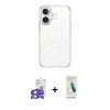 MARSİLYAN™- iPhone 17 Kılıf Ahenk Yansıma Prime - Şeffaf Pasifik Cam Ekran Koruyucu + Bilvis Titan Kamera Lens - AKYL