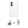 MARSİLYAN™- iPhone 17 Kılıf Ahenk Yansıma Prime - Şeffaf Pasifik Cam Ekran Koruyucu + Bilvis Titan Kamera Lens - AKMI