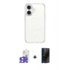 MARSİLYAN™- iPhone 17 Kılıf Ahenk Yansıma Prime - Siyah 3D Antistatik Hayalet Cam Ekran Koruyucu + Bilvis Titan Kamera Lens - AKMI
