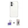MARSİLYAN™- iPhone 17 Kılıf Ahenk Yansıma Prime - Siyah Bilvis 3D Cam Ekran Koruyucu + Bilvis Titan Kamera Lens - SH