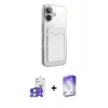 MARSİLYAN™- iPhone 17 Kılıf Doruk Klasik Koleksiyonu - Siyah Bilvis 5in1 3D Magic Cam Ekran Koruyucu + Bilvis Titan Kamera Lens - AKMI
