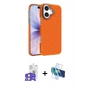 MARSİLYAN™- iPhone 17 Kılıf Doruk Serisi - Siyah 3D Antistatik Seramik Nano Ekran Koruyucu + Bilvis Titan Kamera Lens - AKMI