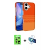 MARSİLYAN™- iPhone 17 Kılıf Doruk Serisi - Siyah 3D Antistatik Seramik Nano Ekran Koruyucu + Raze Metal Kamera Lens - AKMR