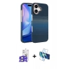 MARSİLYAN™- iPhone 17 Kılıf Doruk Serisi - Siyah 3D Antistatik Seramik Nano Ekran Koruyucu + Bilvis Titan Kamera Lens - SH